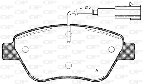 OPEN PARTS Комплект тормозных колодок, дисковый тормоз BPA0858.01